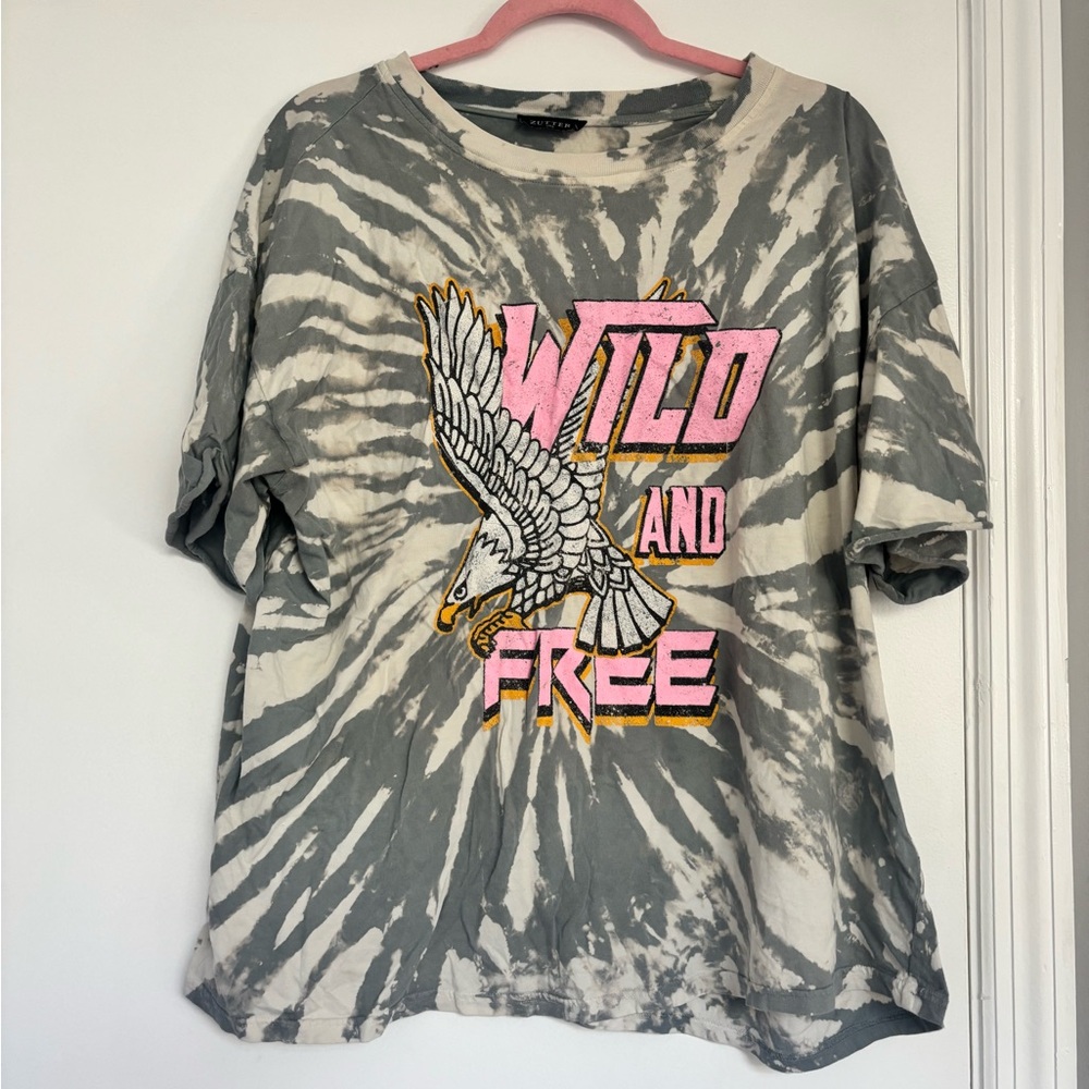 Zutter Gray Tie-Dye Graphic T-Shirt